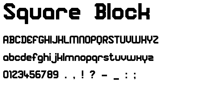 Square Block font